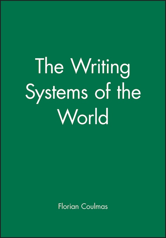 Front cover_The Writing Systems of the World
