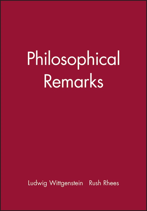 Front cover_Philosophical Remarks