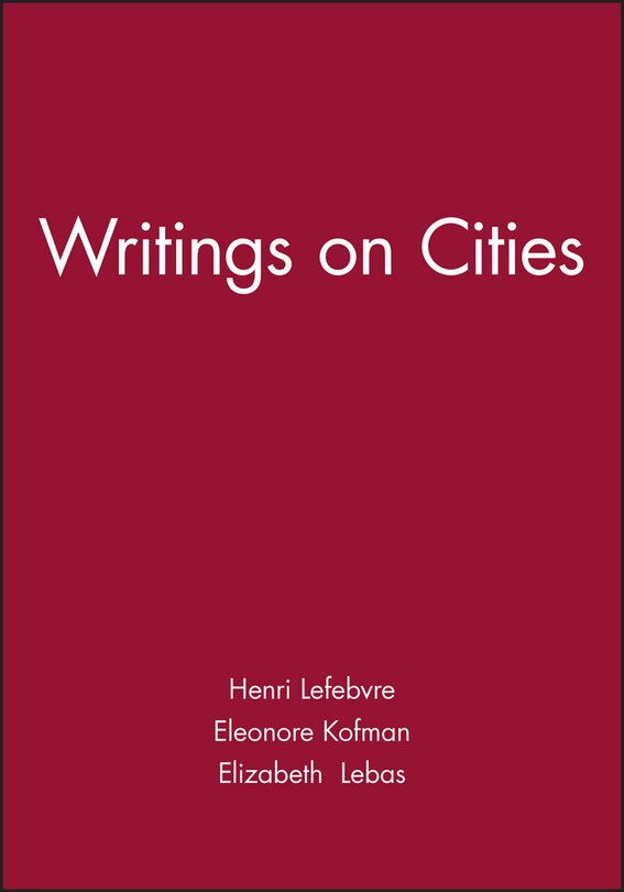 Front cover_Writings on Cities