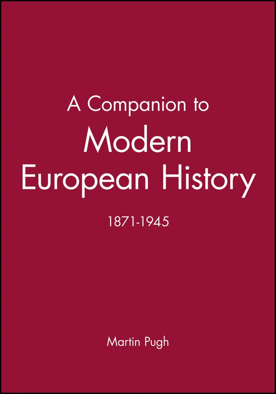 Couverture_A Companion to Modern European History