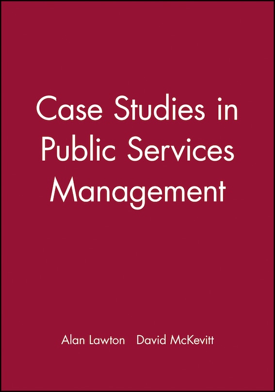 Front cover_Case Studies in Public Services Management