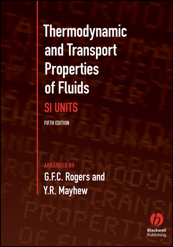 Front cover_Thermodynamic and Transport Properties of Fluids