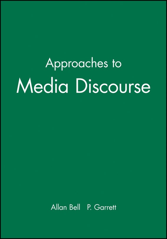 Front cover_Approaches to Media Discourse