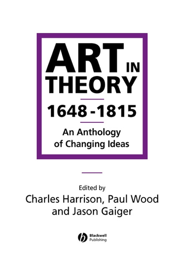 Front cover_Art in Theory 1648-1815