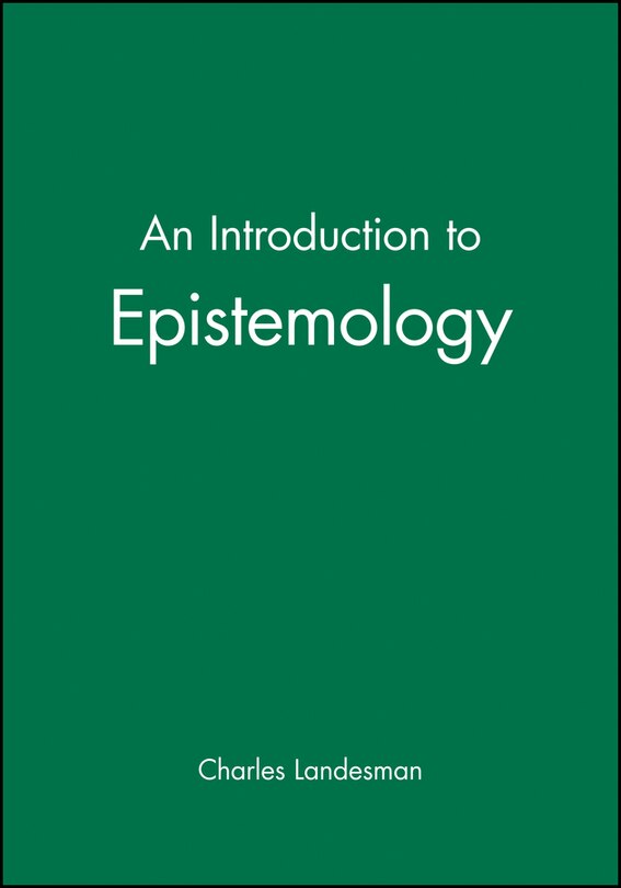 Couverture_An Introduction to Epistemology