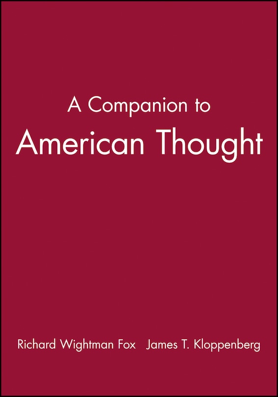 Front cover_A Companion to American Thought