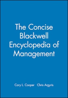 Couverture_The Concise Blackwell Encyclopedia of Management