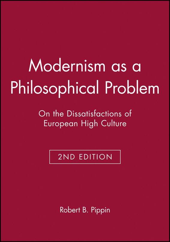 Front cover_Modernism as a Philosophical Problem
