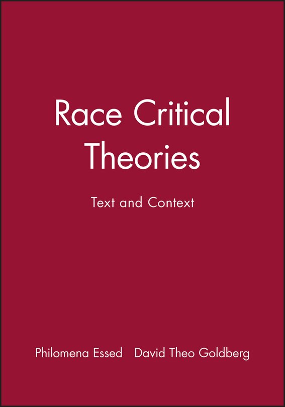 Front cover_Race Critical Theories