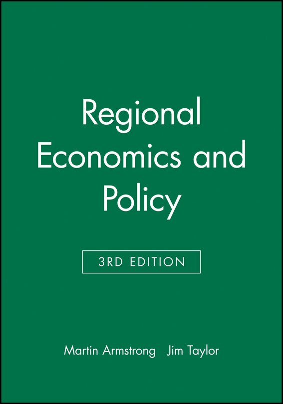Front cover_Regional Economics and Policy