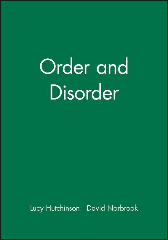 Front cover_Order and Disorder