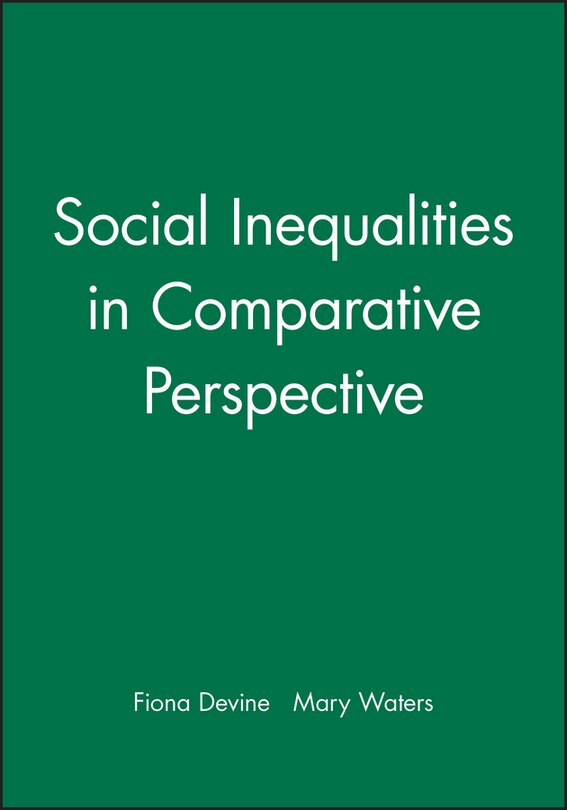 Front cover_Social Inequalities in Comparative Perspective