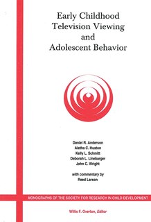 Front cover_Early Childhood Television Viewing and Adolescent Behavior, Volume 66, Number 1