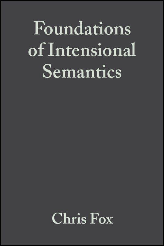 Front cover_Foundations of Intensional Semantics