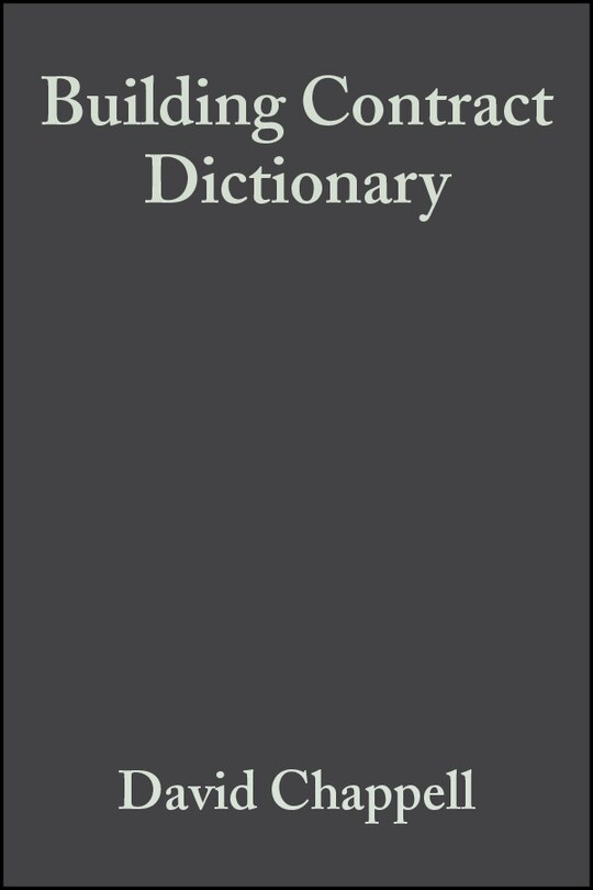 Front cover_Building Contract Dictionary
