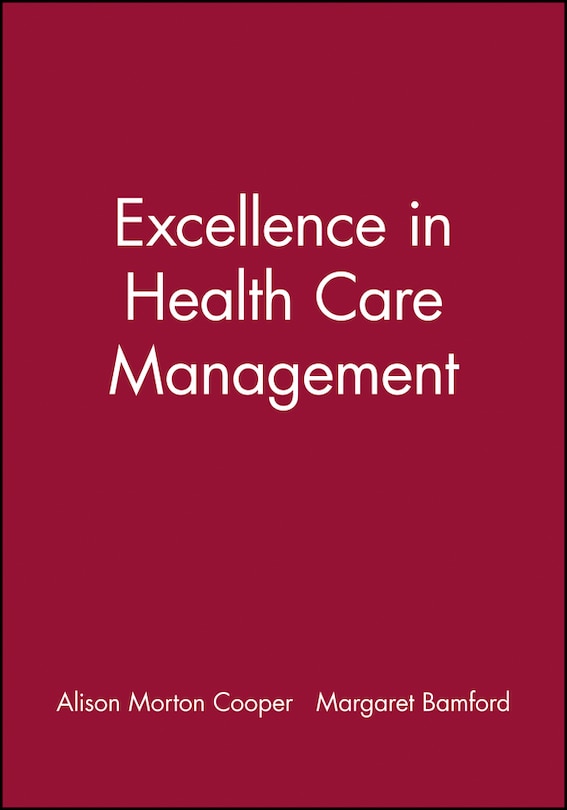 Couverture_Excellence in Health Care Management