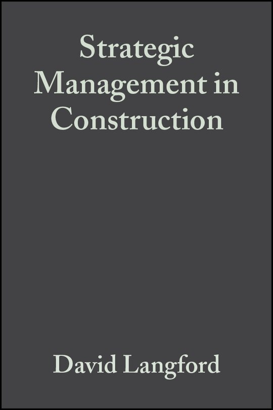 Front cover_Strategic Management in Construction