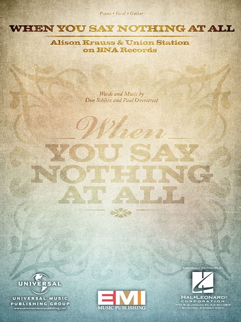 Front cover_When You Say Nothing at All