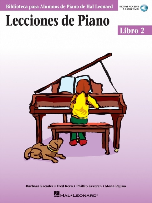 Couverture_Lecciones De Piano Libro 2: Biblioteca Para Alumnos De Piano De Hal Leonard (book/online Audio)