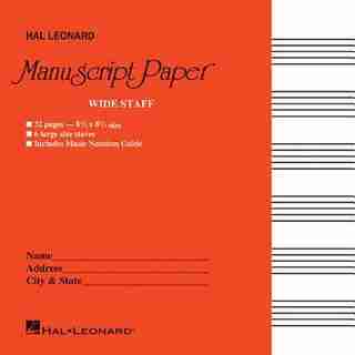 Wide Staff Manuscript Paper (red Cover) by Hal Leonard Corp.