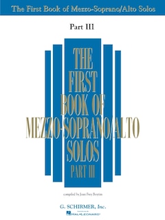 Couverture_First Book of Mezzo-Soprano Solos - Part III