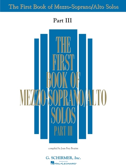 Couverture_First Book of Mezzo-Soprano Solos - Part III