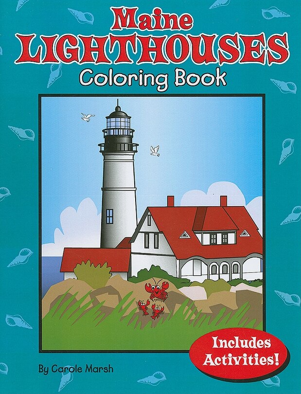 Front cover_Maine Lighthouses Coloring Book