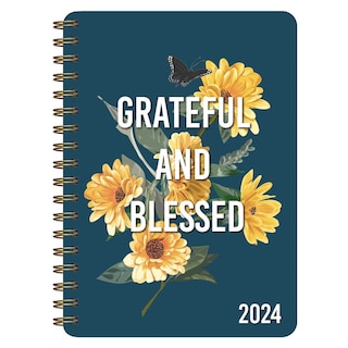 Couverture_2024 Wirebound Daily Planner Grateful and Blessed