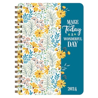 2024 Wirebound Daily Planner Make Today a Wonderful Day