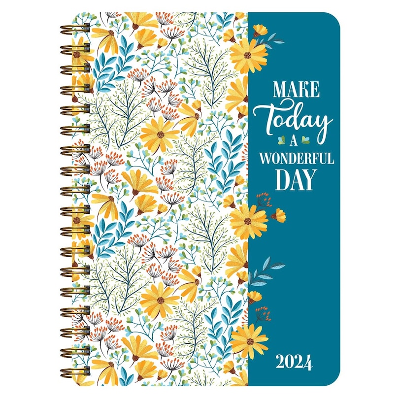 2024 Wirebound Daily Planner Make Today a Wonderful Day