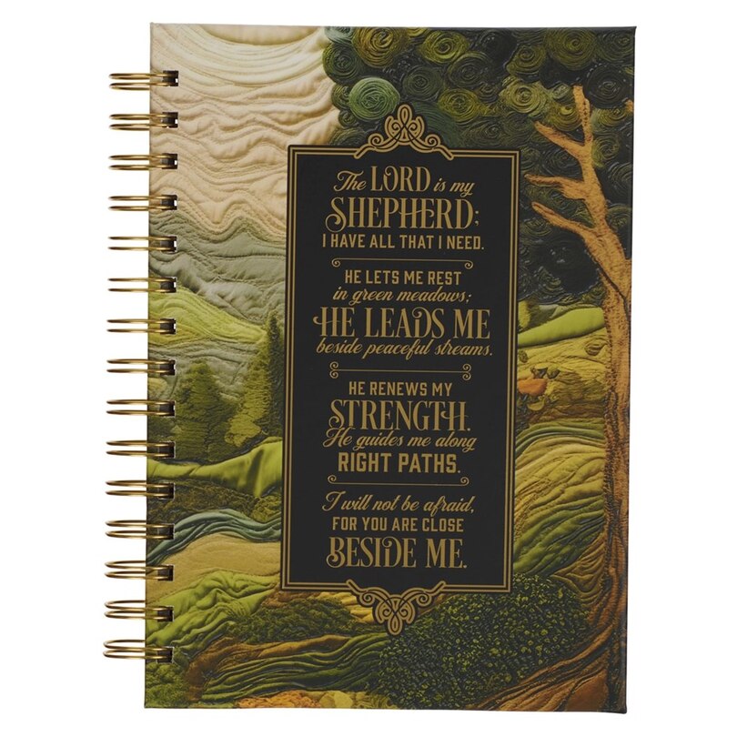 Front cover_Journal Spiral Tapestry The Lord is my Shepherd Ps. 23