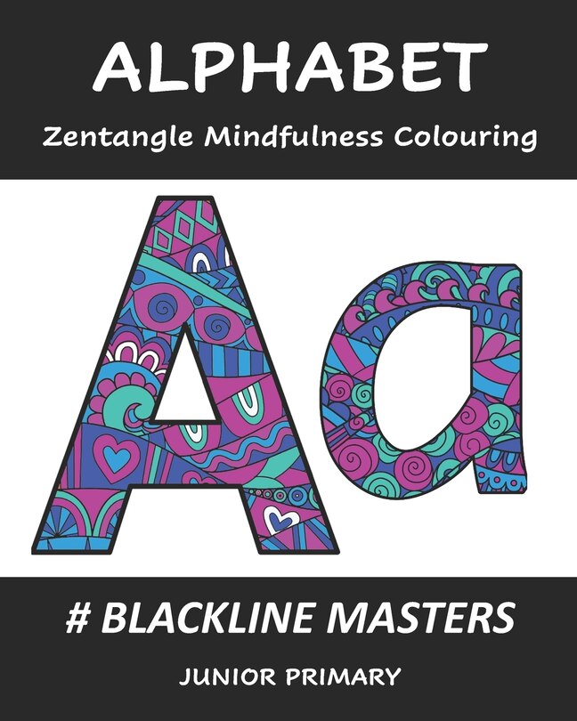 Front cover_ALPHABET Zentangle Mindfulness Colouring