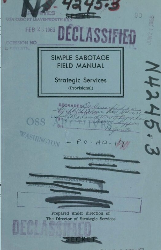 Front cover_Simple Sabotage Field Manual