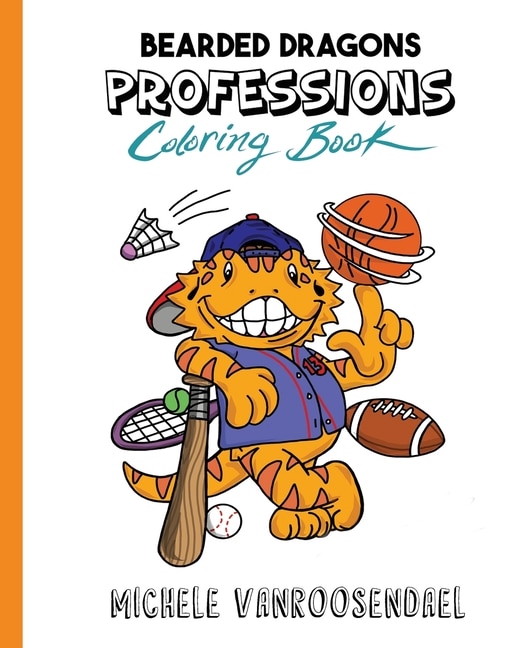 Front cover_Bearded Dragons Professions Coloring Book