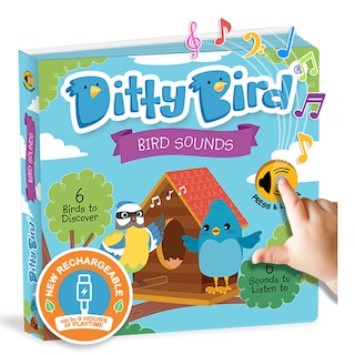 Couverture_Ditty Bird | Bird Songs | Interactive Sound book for toddlers 1 - 3 | Musical books for baby | Perfect to learn bird's calls