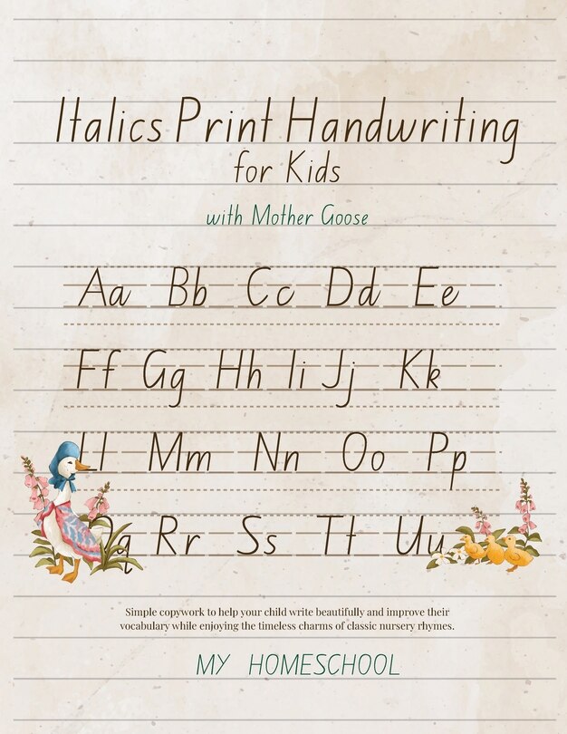 Couverture_Italic Print Handwriting for Kids with Mother Goose