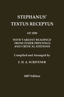 Front cover_Stephanus' (Stephen's) 1550 Textus Receptus, as compiled by F. H. A. Scrivener (Greek New Testament)