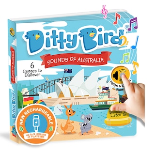 Front cover_Ditty Bird | Sounds of Australia | Interactive Sound Book for toddlers 1- 3 | Koala, Kangaroo gift for 1 year old