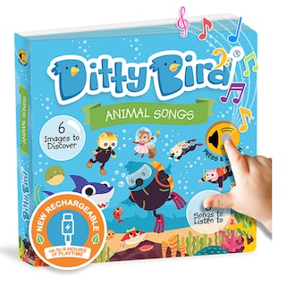 Front cover_Ditty Bird | Animal Songs Interactive Sound Book for toddlers 1- 3 | Musical books for 1 year old | Baby shark