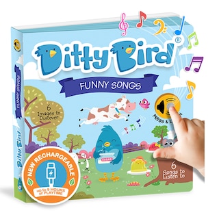 Front cover_Ditty Bird | Funny Songs | Interactive Musical Book for toddlers 1- 3 | Sound book for 1 year old | baby gift with music