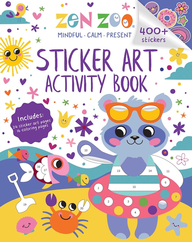 Front cover_Zen Zoo: Sticker Art & Coloring
