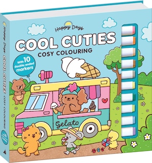 Couverture_Happy Days - Deluxe Cosy Colouring Folder - Cool Cuties