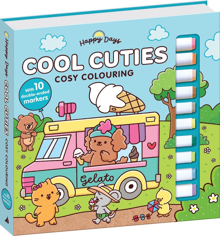 Couverture_Happy Days - Deluxe Cosy Colouring Folder - Cool Cuties