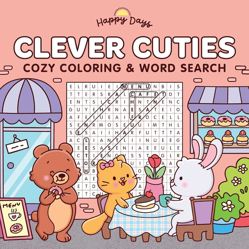 Couverture_Clever Cuties: Cozy Coloring & Word Search Book