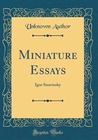 Front cover_Miniature Essays