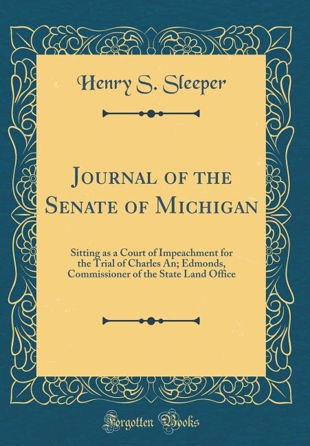 Couverture_Journal of the Senate of Michigan