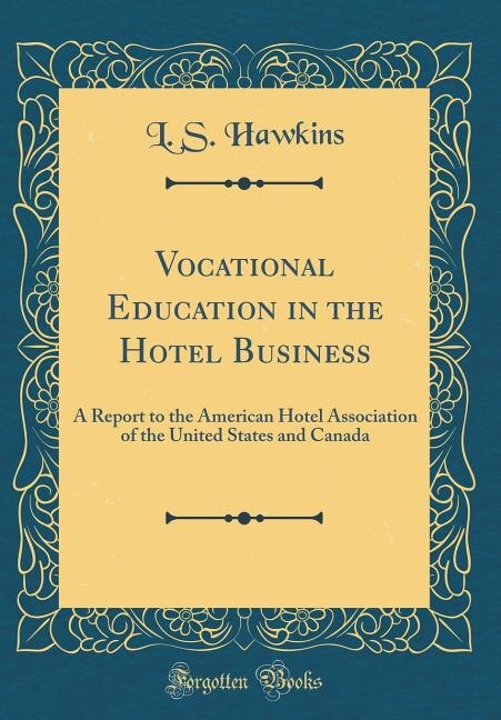 Couverture_Vocational Education in the Hotel Business