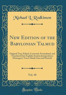 Front cover_New Edition of the Babylonian Talmud, Vol. 10