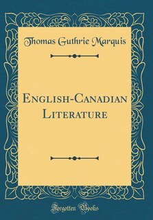 Front cover_English-Canadian Literature (Classic Reprint)