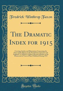Couverture_The Dramatic Index for 1915
